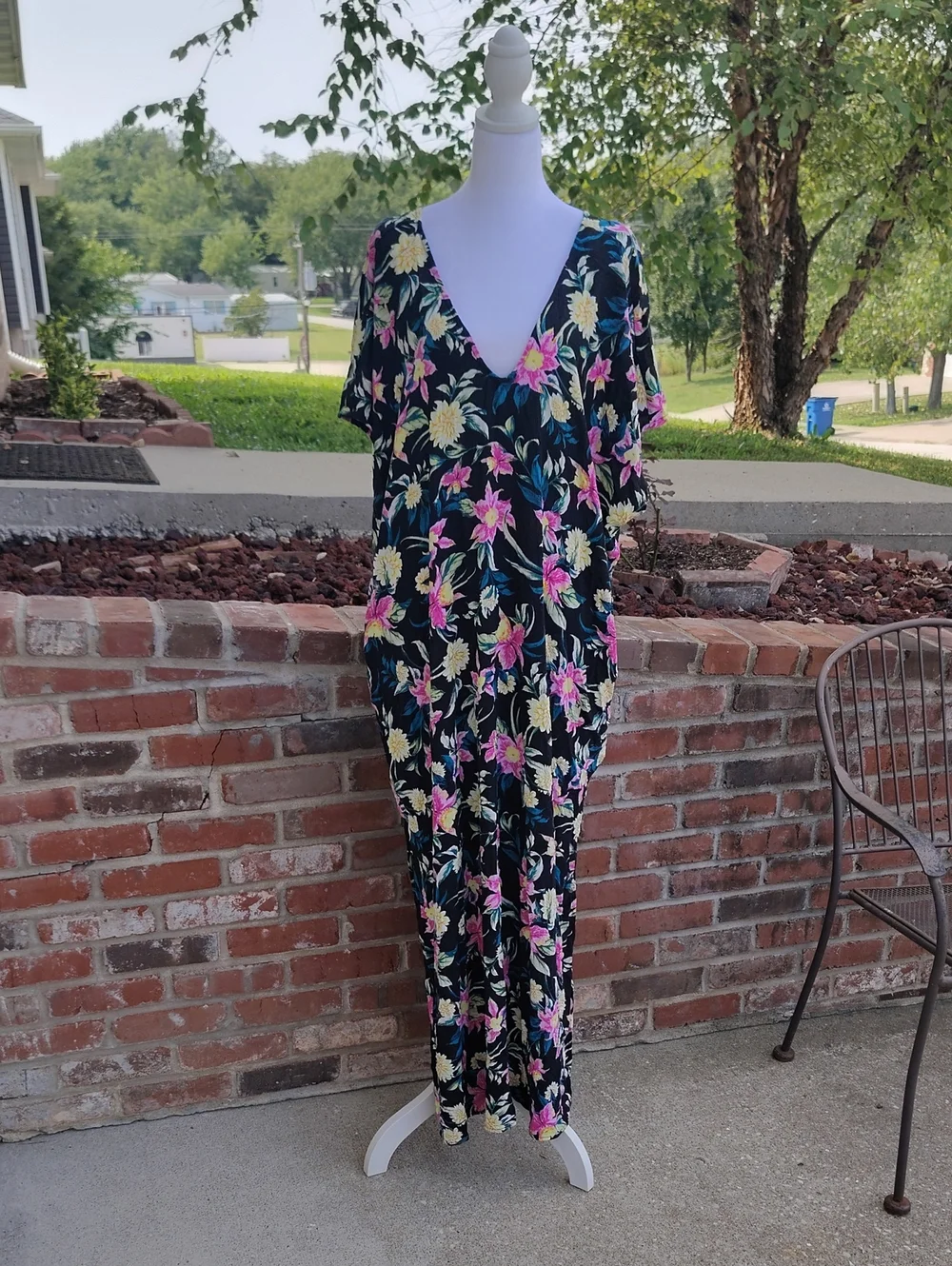 Torrid Washable Gauze Side Slits Caftan Cover-Up Maxi Dress Size 3/3X Bohemian